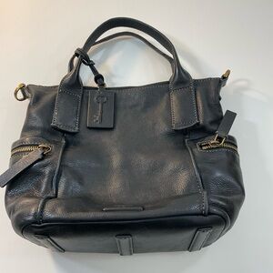 Fossil Black Leather Shoulder Bag
